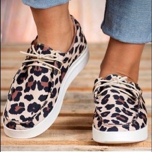 Leopard Print Handmade Sneakers